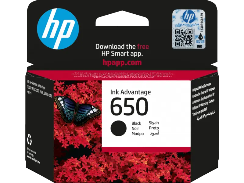 [CZ101AE] HP 650 Black Original Ink Advantage Cartridge (CZ101AE)