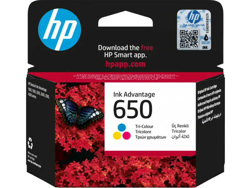 HP 650 Tri-color Original Ink Advantage Cartridge (CZ102AE)
