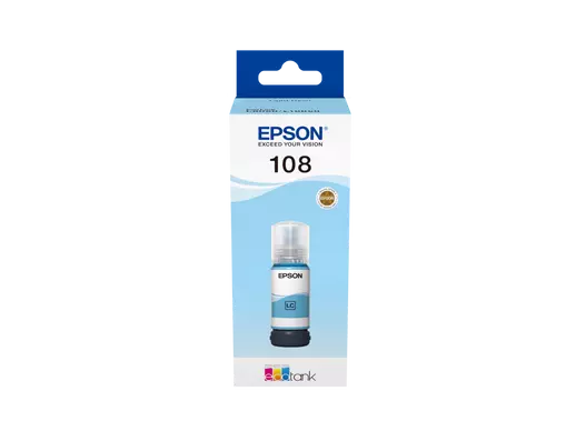 EPSON 108 EcoTank Light Cyan ink bottle