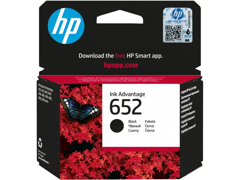 HP 652 Black Original Ink Advantage Cartridge (F6V25AE)