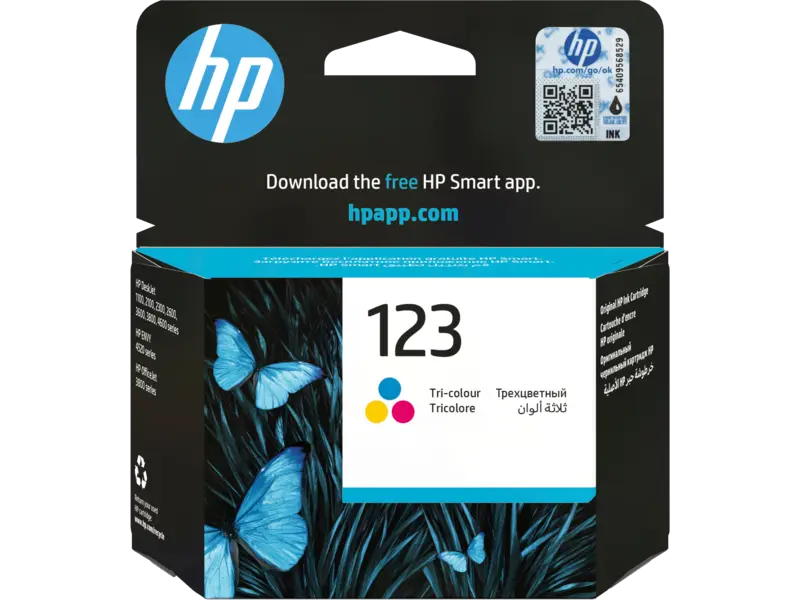 HP 123 Tri-color Original Ink Cartridge (F6V16AE)