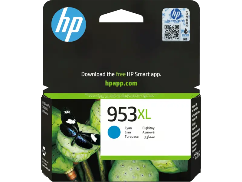 HP 953XL High Yield Cyan Original Ink Cartridge (F6U16AE)