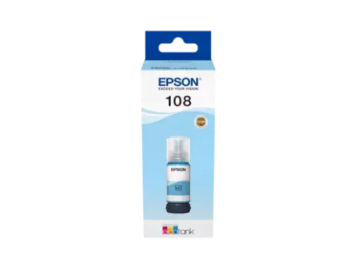 [C13T09C54A] EPSON 108 EcoTank Light Cyan ink bottle