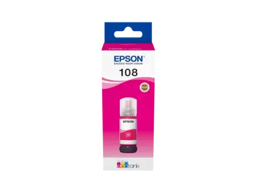[C13T09C34A] EPSON 108 EcoTank Magenta ink bottle